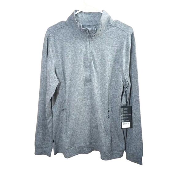 7 Diamonds Men's Pullover Core Performance 1/4 Zip Small NWT Gray Stretch $109 - Picture 1 of 10